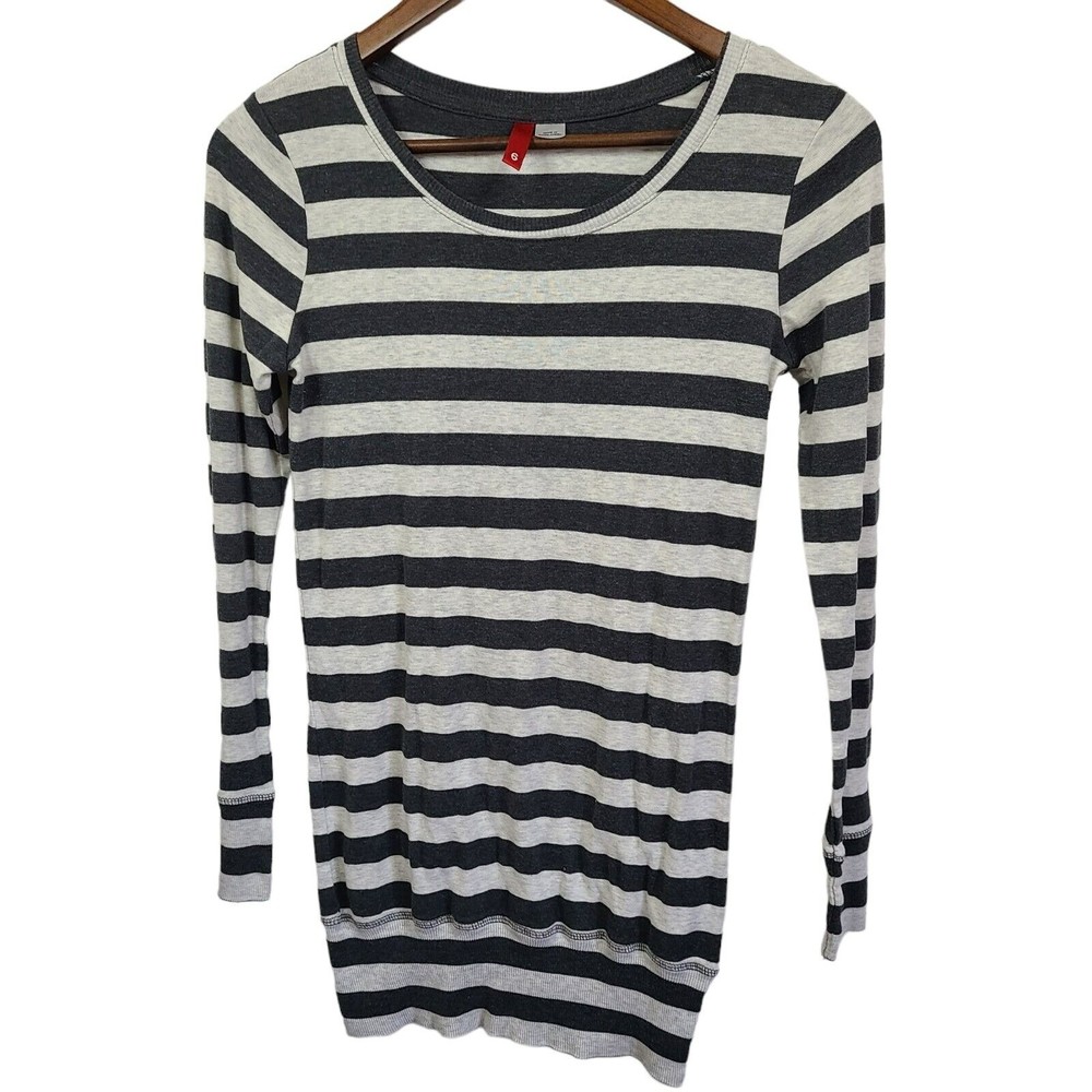 Divided Striped Long Sleeve Pajama Shirt Womens 6